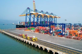 Dự án Bến số 5, số 6 Khu bến cảng Lạch Huyện (Hải Phòng). (Ảnh: Hoàng Ngọc/TTXVN)