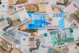 Đồng tiền ruble của Nga. (Nguồn: Getty Images/ TTXVN)