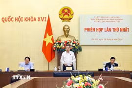 Chủ tịch Quốc hội Trần Thanh Mẫn, Trưởng Ban Chỉ đạo phát biểu. (Ảnh: Doãn Tấn/TTXVN)