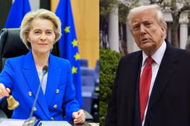 Chủ tịch Ủy ban châu Âu (EC) Ursula von der Leyen và Tổng thống Mỹ Donald Trump. (Nguồn: AP)