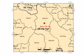 Bản đồ chấn tâm động đất. (Nguồn: Trung tâm Báo tin Động đất và Cảnh báo sóng thần)