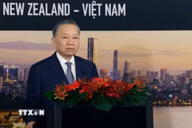 Tổng Bí thư, Chủ tịch nước Tô Lâm phát biểu tại Toạ đàm doanh nghiệp Việt Nam-New Zealand. (Ảnh: Thống Nhất/TTXVN)