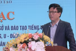 Phó Chủ tịch Ủy ban Nhân dân tỉnh Điện Biên Phạm Đức phát biểu tại lễ khai mạc. (Ảnh: Phan Quân/TTXVN)