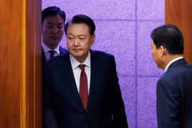 Tổng thống Hàn Quốc Yoon Suk Yeol tại Tòa án Hiến pháp ở Seoul ngày 23/1/2025. (Nguồn: THX/TTXVN)