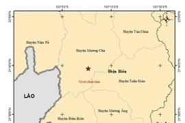 Khu vực huyện Mường Chà, tỉnh Điện Biên liên tiếp xảy ra động đất. (Nguồn: Trung tâm Báo tin động đất và cảnh báo sóng thần)