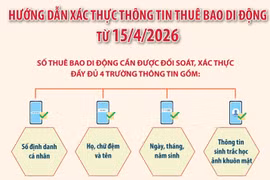 Hướng dẫn xác thực thông tin thuê bao di động từ 15/4