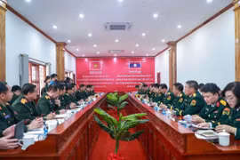 Quang cảnh Đối thoại Chính sách Quốc phòng Việt Nam-Lào lần thứ 5. (Ảnh: Xuân Tú/TTXVN)