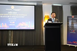 Bộ trưởng Bộ Công thương Nguyễn Hồng Diên phát biểu tại diễn đàn. (Ảnh: Lê Đạt/TTXVN)