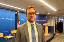 Ông Brian Eyler - nghiên cứu viên cao cấp, Giám đốc Chương trình Đông Nam Á thuộc Trung tâm Stimson. (Ảnh: Ngọc Quang/TTXVN)