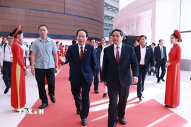 Sáng 27/9/2025, tại thành phố Hải Phòng, Thủ tướng Phạm Minh Chính dự Đại hội đại biểu Đảng bộ thành phố Hải Phòng lần thứ nhất, nhiệm kỳ 2025-2030. (Ảnh: Dương Giang/TTXVN)