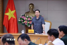 Phó Thủ tướng Trần Hồng Hà phát biểu chỉ đạo cuộc họp. (Ảnh: Văn Điệp/TTXVN)