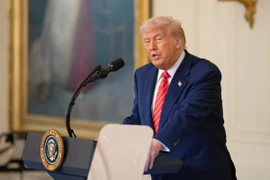 Tổng thống Mỹ Donald Trump phát biểu tại một sự kiện ở Nhà Trắng ngày 8/5/2025. (Ảnh: THX/TTXVN)