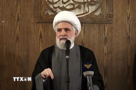 Thủ lĩnh nhóm vũ trang Hezbollah Sheikh Naim Qassem. (Nguồn: IRNA/TTXVN)