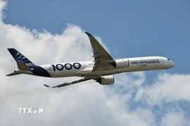 Máy bay của Airbus tại Triển lãm hàng không Paris, ngày 17/6/2025. (Nguồn: THX/TTXVN)