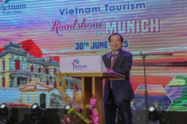 Ông Hà Văn Siêu, Phó Cục trưởng Cục Du lịch Việt Nam, phát biểu tại sự kiện. (Ảnh: Vũ Tùng/TTXVN)