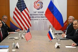 Ngoại trưởng Nga Sergey Lavrov và người đồng cấp Mỹ Marco Rubio đã có cuộc gặp song phương. (Nguồn: AFP)