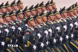Khối Quân đội Trung Quốc. (Ảnh: Văn Điệp/TTXVN)