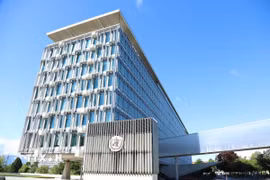 Trụ sở Tổ chức Y tế Thế giới (WHO) tại Geneva, Thụy Sĩ. (Nguồn: THX/TTXVN)