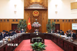 Thủ tướng Phạm Minh Chính chủ trì Phiên họp thứ 11 Ban Chỉ đạo tinh gọn bộ máy của Chính phủ. (Ảnh: Dương Giang/TTXVN)