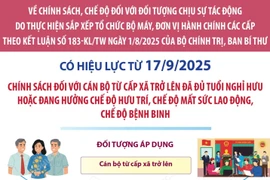 Chính sách đối với cán bộ đủ tuổi nghỉ hưu hoặc đang hưởng chế độ hưu trí
