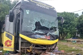 Hiện trường vụ tai nạn. (Nguồn: Báo Hà Tĩnh)