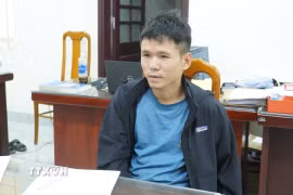 Đối tượng Nguyễn Văn Dũng bị bắt giữ chỉ sau hơn 2 giờ gây án. (Ảnh: TTXVN phát)