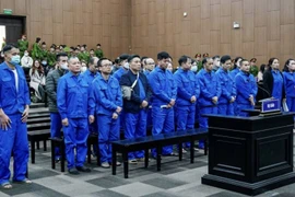 Các bị cáo tại phiên tòa sáng 15/12. (Nguồn: Báo Thanh tra)