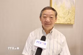 Giáo sư Chu Chấn Minh, Viện trưởng Danh dự Viện Nghiên cứu Nam Á-Đông Nam Á thuộc Viện Khoa học Xã hội tỉnh Vân Nam (Trung Quốc), trả lời phỏng vấn phóng viên TTXVN tại Trung Quốc. (Ảnh: Quang Hưng/TTXVN)