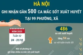 Hà Nội ghi nhận gần 500 ca mắc sốt xuất huyết trong tuần qua