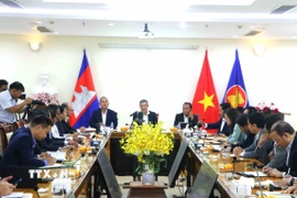 Chương trình tọa đàm “Hành trình 80 năm phát triển của Việt Nam và quan hệ Việt Nam-Campuchia.” (Ảnh: Hoàng Minh/TTXVN)