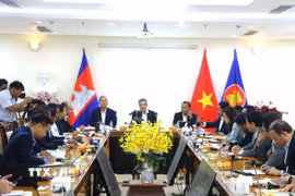 Chương trình tọa đàm “Hành trình 80 năm phát triển của Việt Nam và quan hệ Việt Nam-Campuchia.” (Ảnh: Hoàng Minh/TTXVN)