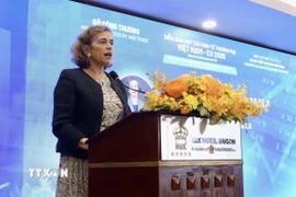 Bà Carmen Cano de Lasala, Đại sứ Tây Ban Nha tại Việt Nam. (Ảnh: Xuân Anh/TTXVN)