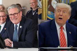Tổng thống Mỹ Donald Trump (phải) và Thủ tướng Anh Keir Starmer. (Nguồn: Telegraph)