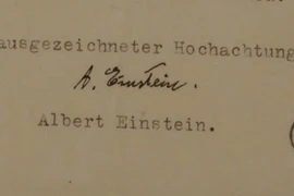 Bức thư của Albert Einstein, được Viện Gnazim ở Tel Aviv - kho lưu trữ văn học Do Thái lớn nhất thế giới - phát hiện vào tháng 11/2025. (Nguồn: TPS-IL)