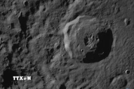 Bề mặt Mặt Trăng. (Nguồn: AFP/TTXVN)