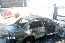 Hiện trường vụ nổ tại Islamabad, Pakistan, ngày 11/11/2025. (Nguồn: THX/TTXVN)