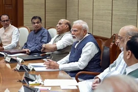 Thủ tướng Ấn Độ Narendra Modi chủ trì cuộc họp Nội các liên bang ở New Delhi ngày 7/5/2025. (Ảnh: ANI/TTXVN)