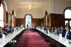 Hội nghị bàn tròn giữa cộng đồng doanh nghiệp Việt Nam và Australia tại Tòa nhà Quốc hội bang Victoria. (Ảnh: Thanh Tú/TTXVN)