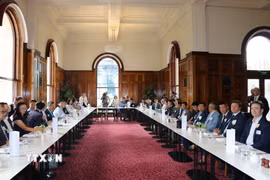 Hội nghị bàn tròn giữa cộng đồng doanh nghiệp Việt Nam và Australia tại Tòa nhà Quốc hội bang Victoria. (Ảnh: Thanh Tú/TTXVN)
