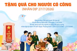 Tặng quà cho người có công với cách mạng dịp 27/7