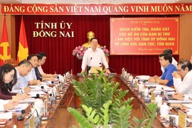 Quanh cảnh buổi làm việc. (Ảnh: Sỹ Tuyên/TTXVN)