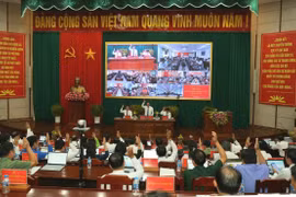 Ngày 26/3, Tỉnh ủy Hậu Giang tổ chức Hội nghị Ban Chấp hành Đảng bộ tỉnh lần thứ 21, nhiệm kỳ 2020-2025. (Ảnh: Duy Khương/TTXVN)