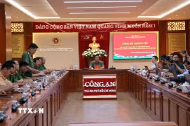 Quang cảnh buổi cung cấp thông tin. (Ảnh: Thanh Vũ/TTXVN)