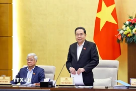 Chủ tịch Quốc hội Trần Thanh Mẫn phát biểu. (Ảnh: Doãn Tấn/TTXVN)