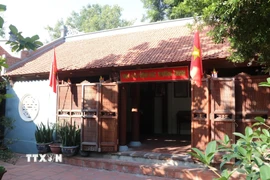 Nhà lưu niệm Tổng Bí thư Trường Chinh được xây dựng tại chùa Đồng Kỵ. (Ảnh: Thanh Thương/TTXVN)