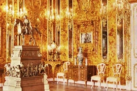 Phòng Hổ phách trong Cung điện Catherine. (Nguồn: Wikimedia Commons)