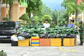 Đối tượng Phạm Ngọc Duy và tang vật vụ án. (Nguồn: Báo Nhân dân)