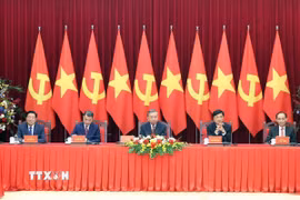 Tổng Bí thư Tô Lâm tiếp Trưởng đoàn chính đảng các nước dự Lễ kỷ niệm 80 năm Cách mạng Tháng Tám và Quốc khánh 2/9. (Ảnh: Thống Nhất/TTXVN)