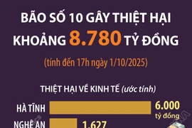Bão số 10 gây thiệt hại khoảng 8.780 tỷ đồng