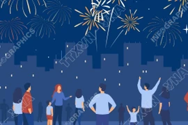 Các điểm bắn pháo hoa đêm giao thừa Tết Dương lịch tại Thành phố Hồ Chí Minh